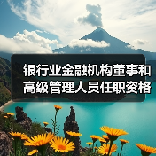 银行业金融机构董事和高级管理人员任职资格管理办法