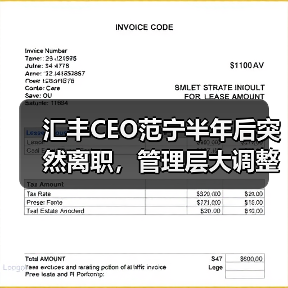 汇丰CEO范宁半年后突然离职,管理层大调整引关注(图2) 汇丰CEO范宁半年后突然离职,管理层大调整引关注(图2)