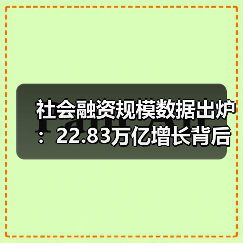 社会融资规模数据出炉:22.83万亿增长背后有何信号?(图3) 社会融资规模数据出炉:22.83万亿增长背后有何信号?(图3)