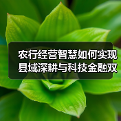 农行经营智慧如何实现县域深耕与科技金融双轮驱动?(图3) 农行经营智慧如何实现县域深耕与科技金融双轮驱动?(图3)