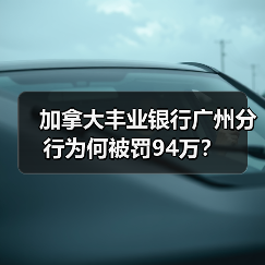 加拿大丰业银行广州分行为何被罚94万?(图2) 加拿大丰业银行广州分行为何被罚94万?(图2)