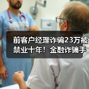 前客户经理诈骗23万被禁业十年!金融诈骗手法揭秘(图4) 前客户经理诈骗23万被禁业十年!金融诈骗手法揭秘(图4)