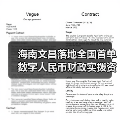 海南文昌落地全国首单数字人民币财政实拨资金业务（图1）